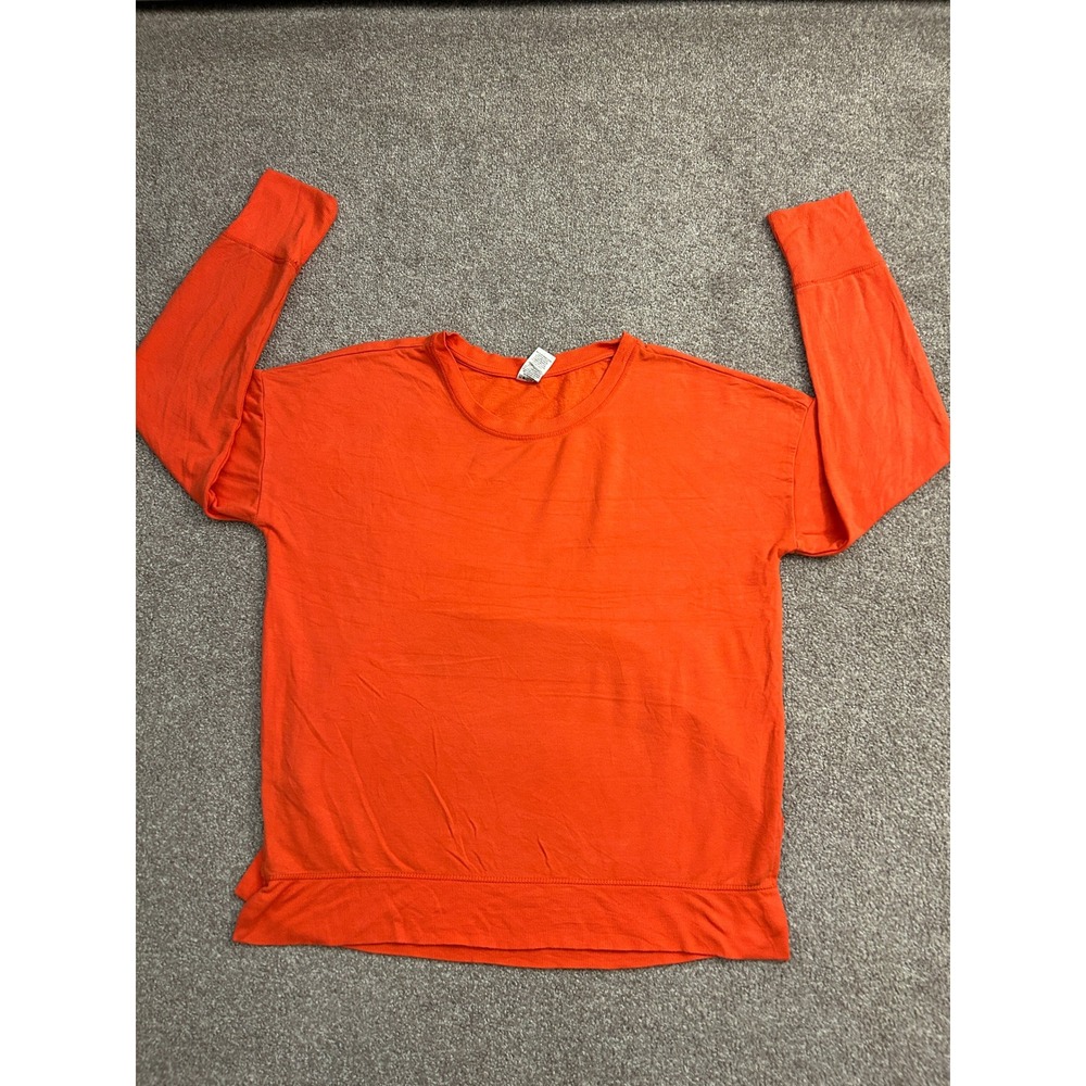 Activewear 90 Degree Sporty Sweatshirt Womens LG Orange Excellent Modal Pullover